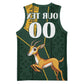 Custom South Africa Springbok Jumping Basketball Jersey With Kente Patterns - African Pride