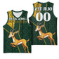 Custom South Africa Springbok Jumping Basketball Jersey With Kente Patterns - African Pride