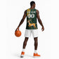 Custom South Africa Springbok Jumping Basketball Jersey With Kente Patterns - African Pride