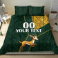 Custom South Africa Springbok Jumping Bedding Set With Kente Patterns