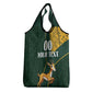 Custom South Africa Springbok Jumping Grocery Bag With Kente Patterns