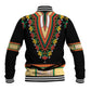Africa Dashiki Baseball Jacket Embroidery Neckline Floral Pattern LT18