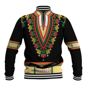 Africa Dashiki Baseball Jacket Embroidery Neckline Floral Pattern LT18