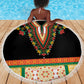Africa Dashiki Beach Blanket Embroidery Neckline Floral Pattern