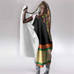 Africa Dashiki Hooded Blanket Embroidery Neckline Floral Pattern
