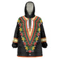 Africa Dashiki KId Wearable Blanket Hoodie Embroidery Neckline Floral Pattern