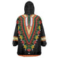 Africa Dashiki KId Wearable Blanket Hoodie Embroidery Neckline Floral Pattern