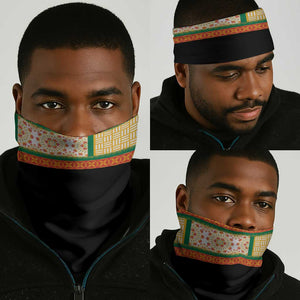 Africa Dashiki Neck Gaiter Embroidery Neckline Floral Pattern - African Pride