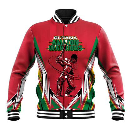 Guyana Cricket Amazon Warriors Custom Baseball Jacket Go Champion - African Pride