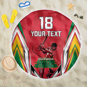 Guyana Cricket Amazon Warriors Custom Beach Blanket Go Champion - African Pride