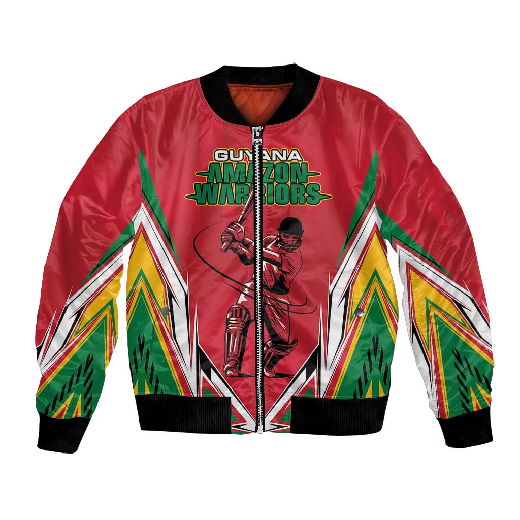 Guyana Cricket Amazon Warriors Custom Bomber Jacket Go Champion - African Pride