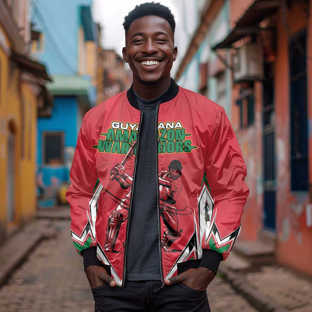 Guyana Cricket Amazon Warriors Custom Bomber Jacket Go Champion - African Pride