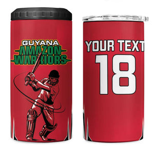 Guyana Cricket Amazon Warriors Custom 4 in 1 Can Cooler Tumbler Go Champion - African Pride