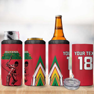 Guyana Cricket Amazon Warriors Custom 4 in 1 Can Cooler Tumbler Go Champion - African Pride