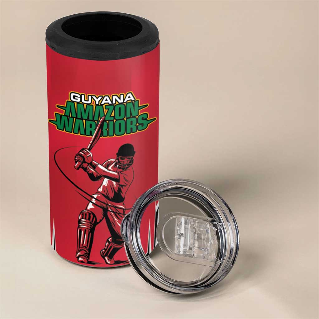 Guyana Cricket Amazon Warriors Custom 4 in 1 Can Cooler Tumbler Go Champion - African Pride