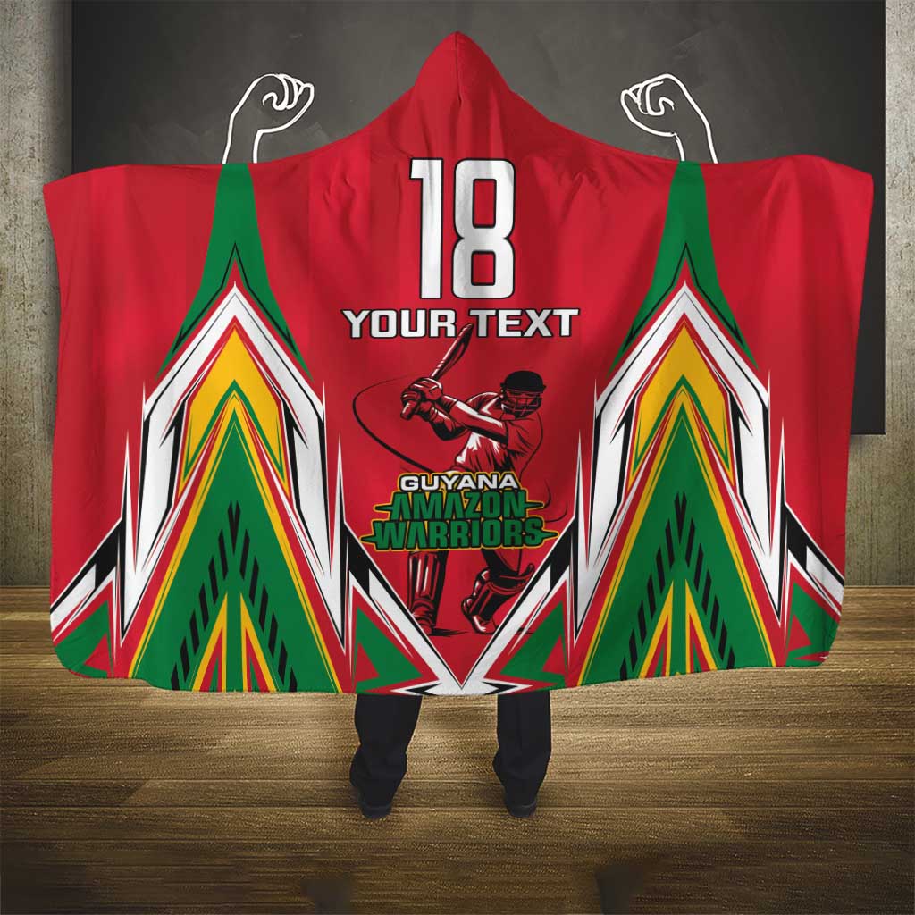 Guyana Cricket Amazon Warriors Custom Hooded Blanket Go Champion - African Pride
