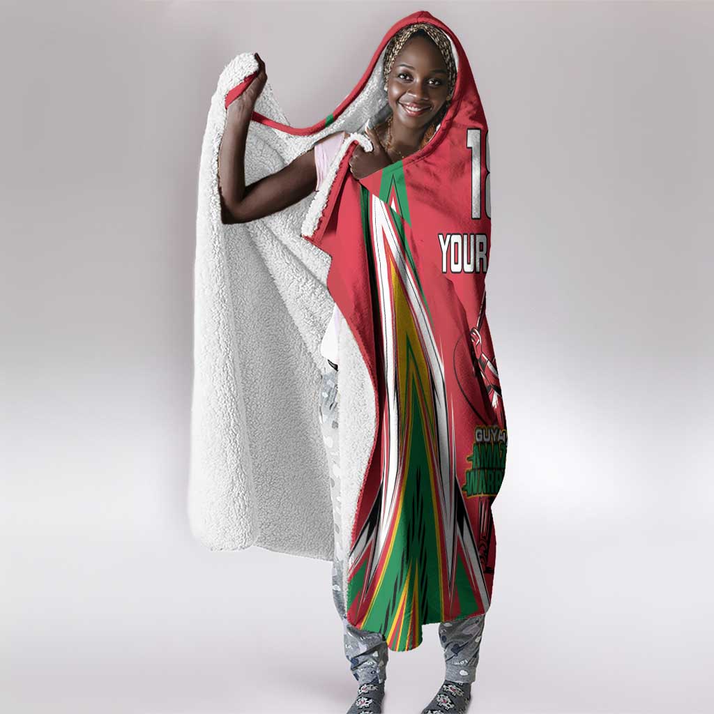 Guyana Cricket Amazon Warriors Custom Hooded Blanket Go Champion - African Pride