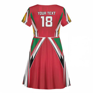 Guyana Cricket Amazon Warriors Custom Kid Short Sleeve Dress Go Champion - African Pride
