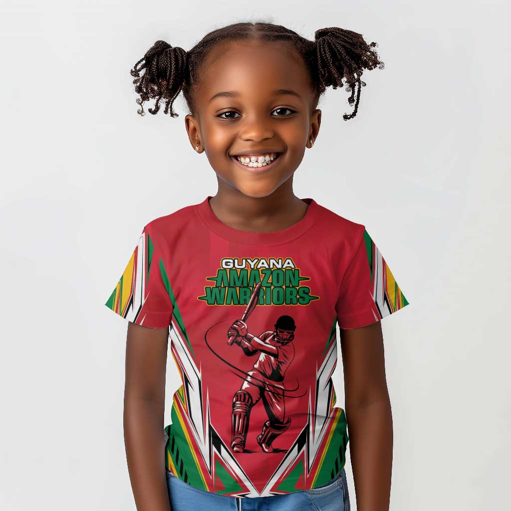 Guyana Cricket Amazon Warriors Custom Kid T shirt Go Champion - African Pride