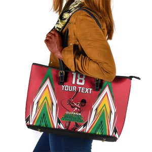 Guyana Cricket Amazon Warriors Custom Leather Tote Bag Go Champion - African Pride