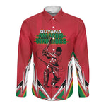 Guyana Cricket Amazon Warriors Custom Long Sleeve Button Shirt Go Champion - African Pride