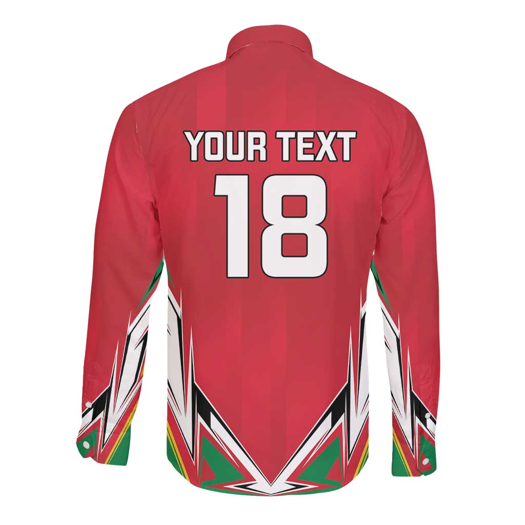 Guyana Cricket Amazon Warriors Custom Long Sleeve Button Shirt Go Champion - African Pride