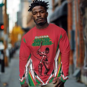 Guyana Cricket Amazon Warriors Custom Long Sleeve Shirt Go Champion - African Pride