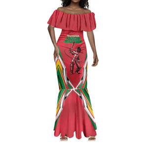 Guyana Cricket Amazon Warriors Custom Mermaid Dress Go Champion - African Pride
