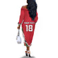 Guyana Cricket Amazon Warriors Custom Off The Shoulder Long Sleeve Dress Go Champion - African Pride