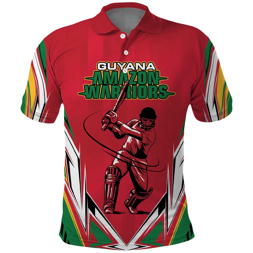 Guyana Cricket Amazon Warriors Custom Polo Shirt Go Champion - African Pride