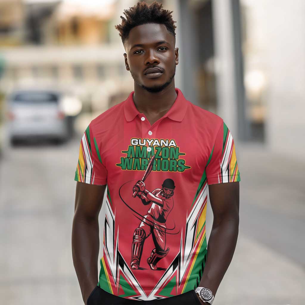 Guyana Cricket Amazon Warriors Custom Polo Shirt Go Champion - African Pride