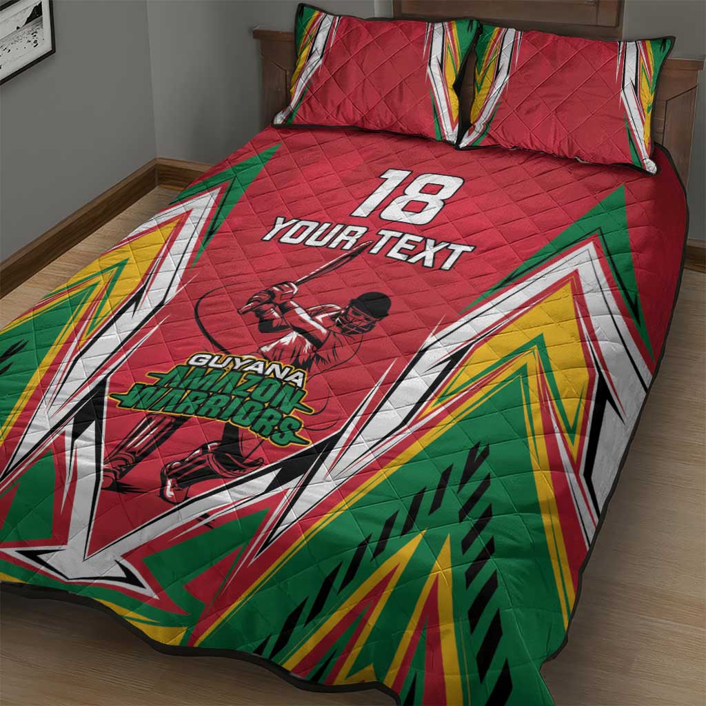 Guyana Cricket Amazon Warriors Custom Quilt Bed Set Go Champion - African Pride