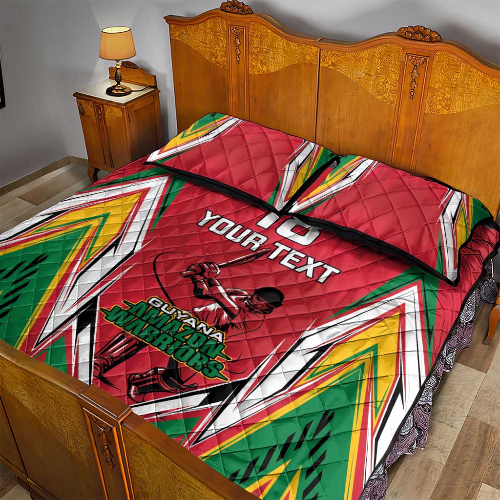 Guyana Cricket Amazon Warriors Custom Quilt Bed Set Go Champion - African Pride