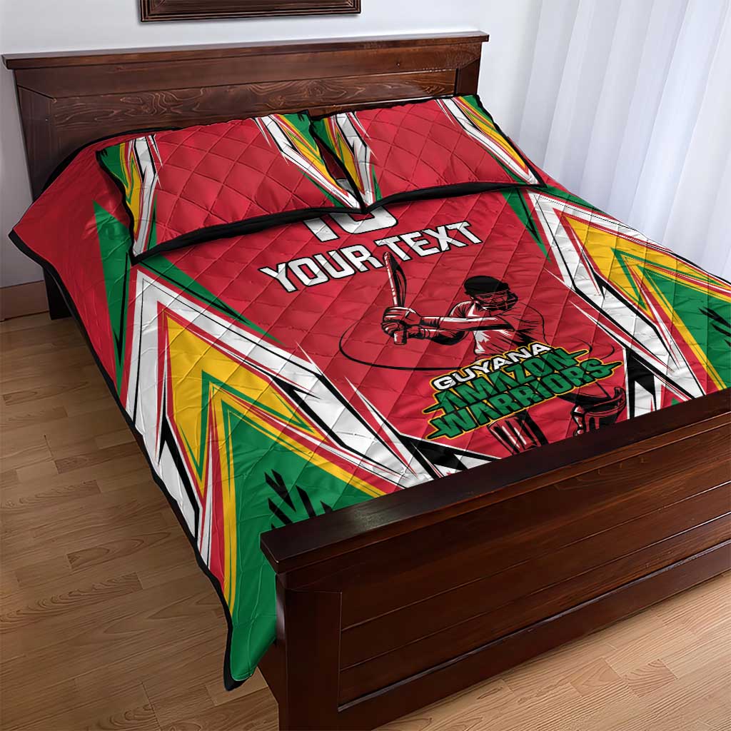 Guyana Cricket Amazon Warriors Custom Quilt Bed Set Go Champion - African Pride