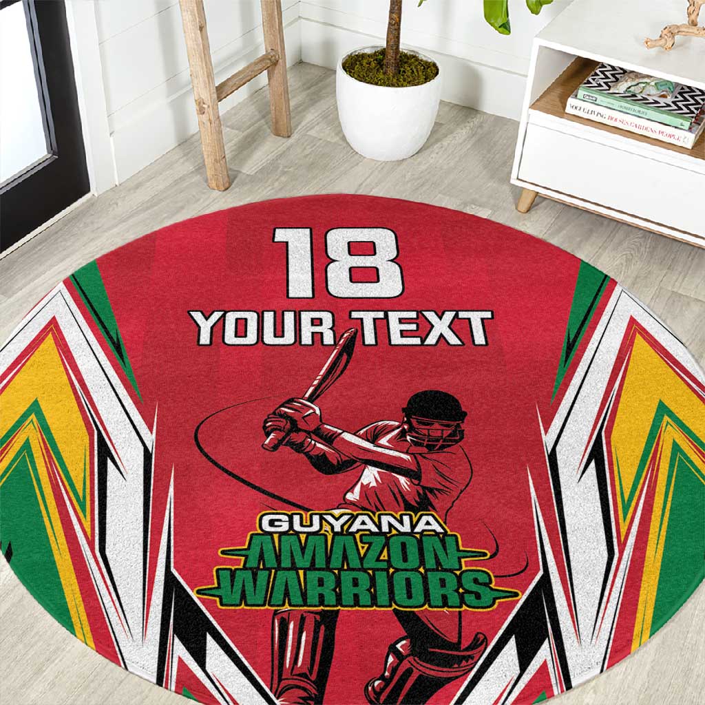 Guyana Cricket Amazon Warriors Custom Round Carpet Go Champion - African Pride