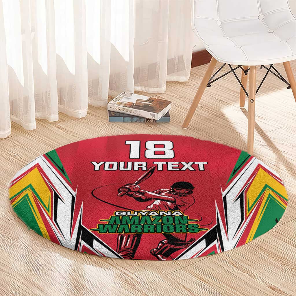 Guyana Cricket Amazon Warriors Custom Round Carpet Go Champion - African Pride