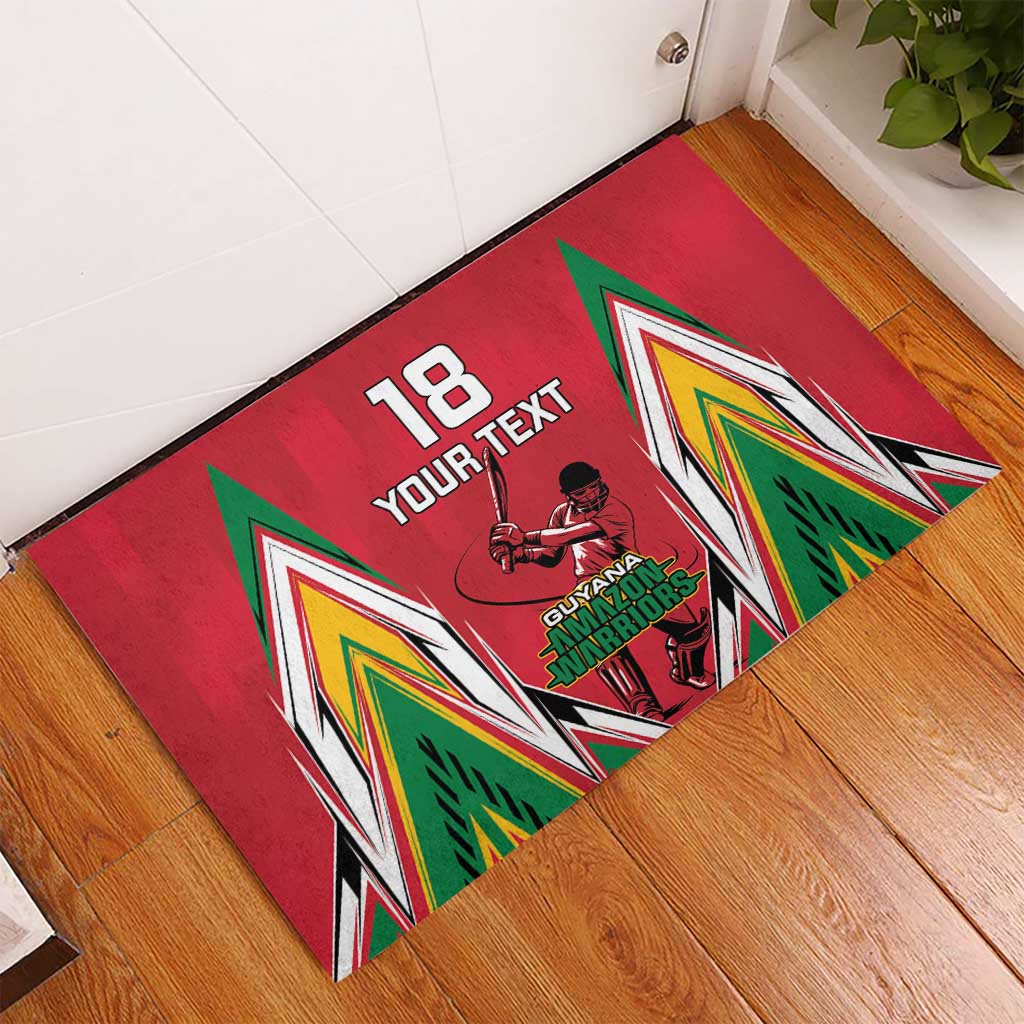 Guyana Cricket Amazon Warriors Custom Rubber Doormat Go Champion - African Pride