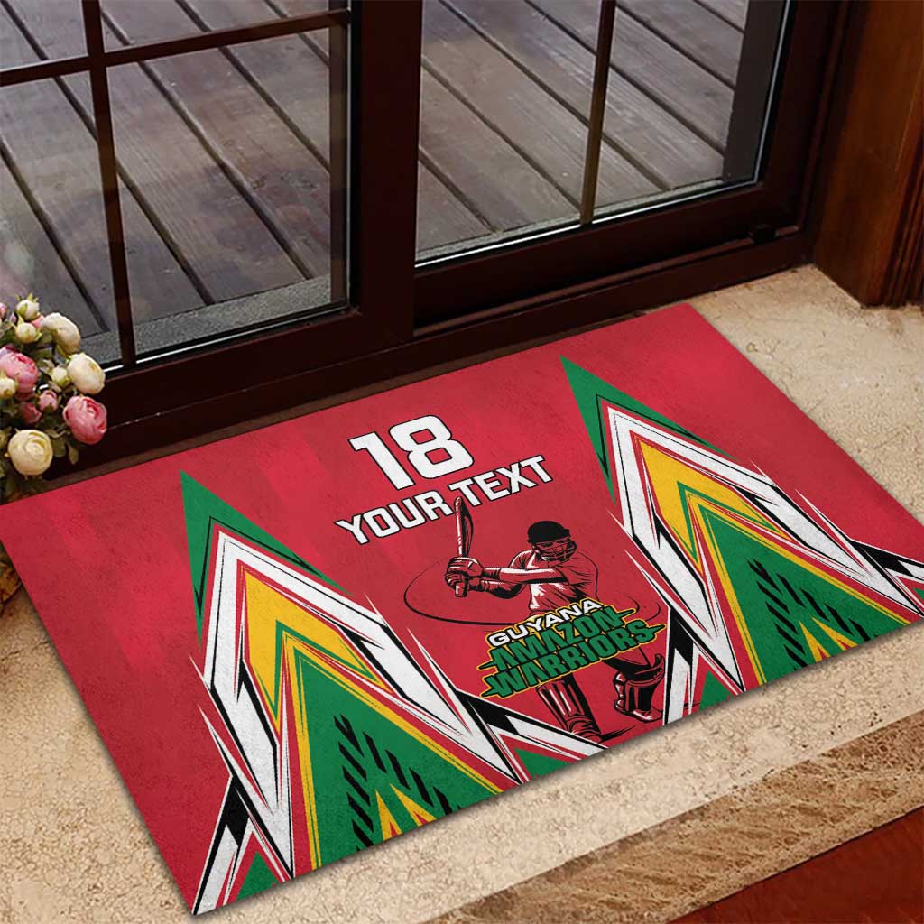 Guyana Cricket Amazon Warriors Custom Rubber Doormat Go Champion - African Pride