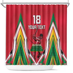 Guyana Cricket Amazon Warriors Custom Shower Curtain Go Champion - African Pride