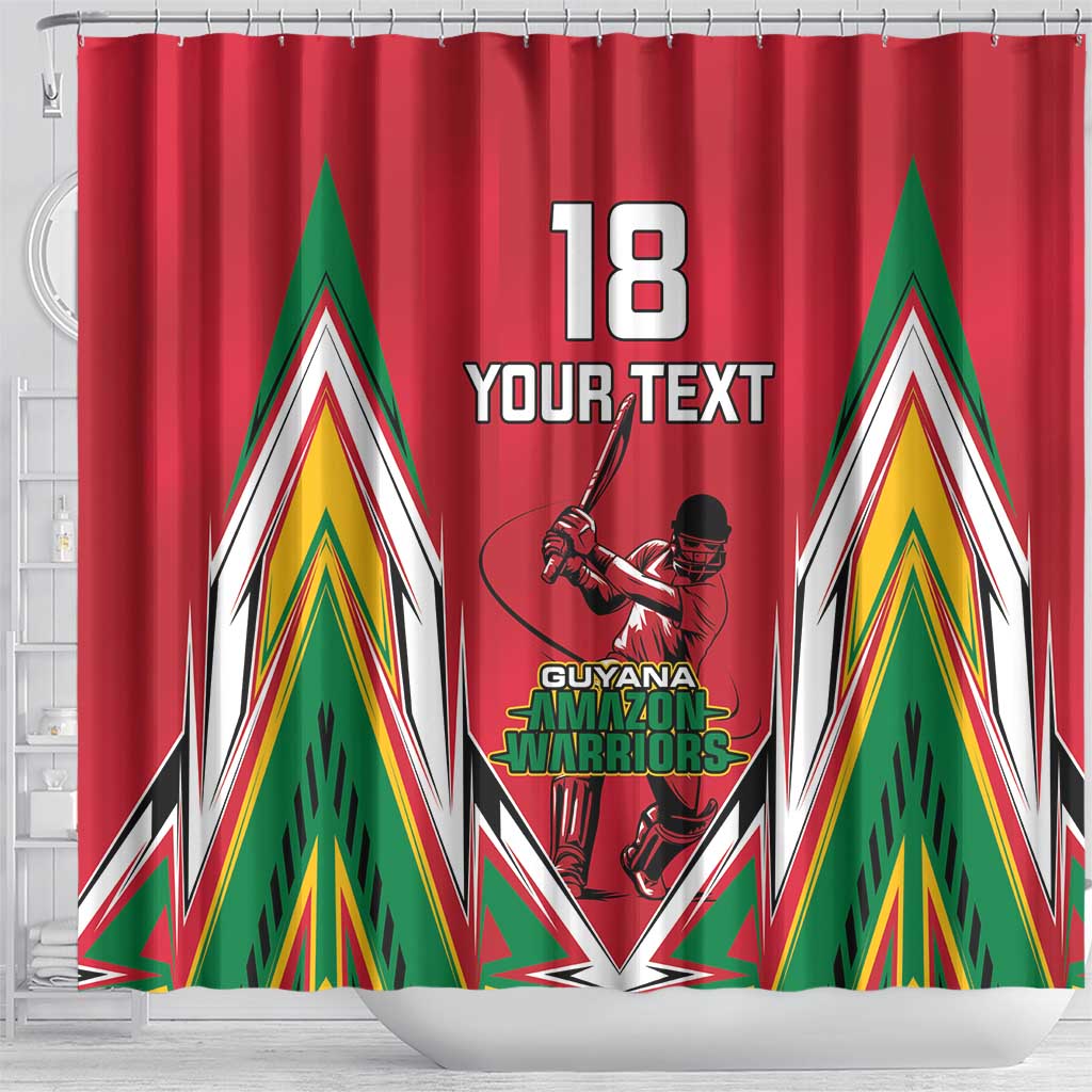 Guyana Cricket Amazon Warriors Custom Shower Curtain Go Champion - African Pride