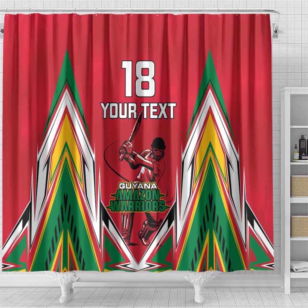 Guyana Cricket Amazon Warriors Custom Shower Curtain Go Champion - African Pride