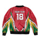 Guyana Cricket Amazon Warriors Custom Sleeve Zip Bomber Jacket Go Champion - African Pride