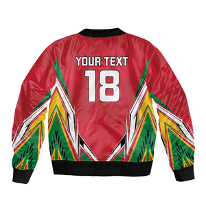 Guyana Cricket Amazon Warriors Custom Sleeve Zip Bomber Jacket Go Champion - African Pride