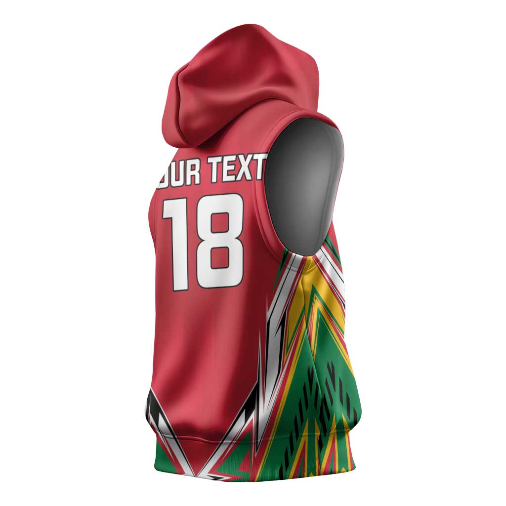 Guyana Cricket Amazon Warriors Custom Sleeveless Hoodie Go Champion - African Pride