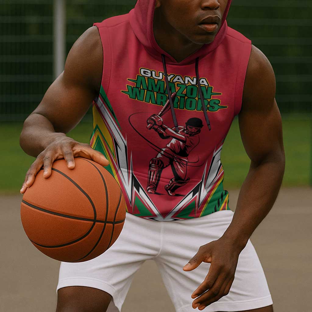 Guyana Cricket Amazon Warriors Custom Sleeveless Hoodie Go Champion - African Pride