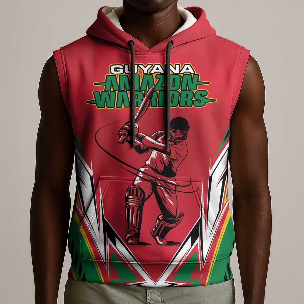 Guyana Cricket Amazon Warriors Custom Sleeveless Hoodie Go Champion - African Pride