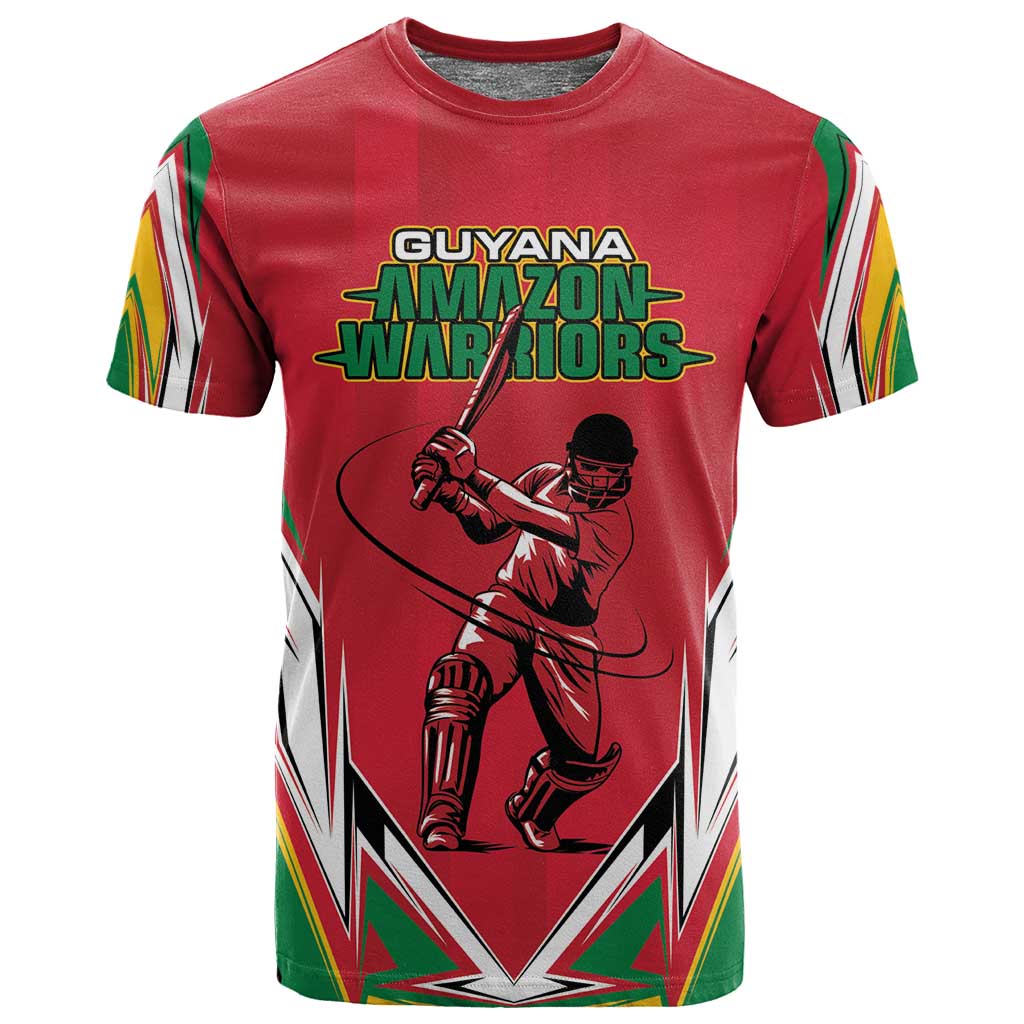 Guyana Cricket Amazon Warriors Custom T shirt Go Champion - African Pride