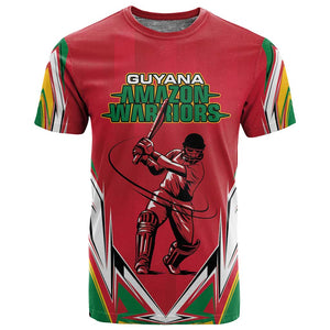 Guyana Cricket Amazon Warriors Custom T shirt Go Champion - African Pride