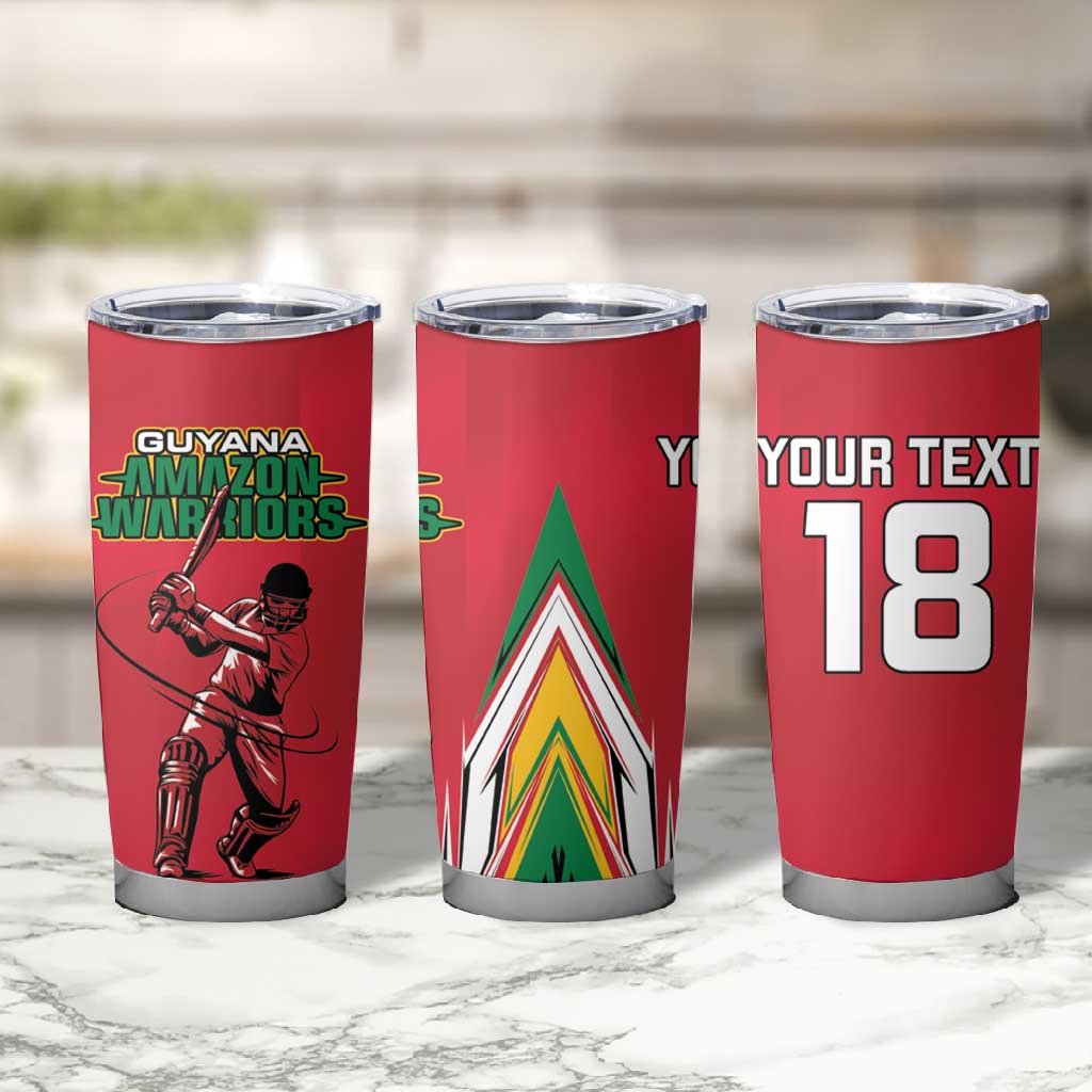 Guyana Cricket Amazon Warriors Custom Tumbler Cup Go Champion - African Pride