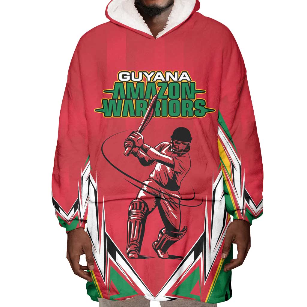 Guyana Cricket Amazon Warriors Custom Wearable Blanket Hoodie Go Champion - African Pride
